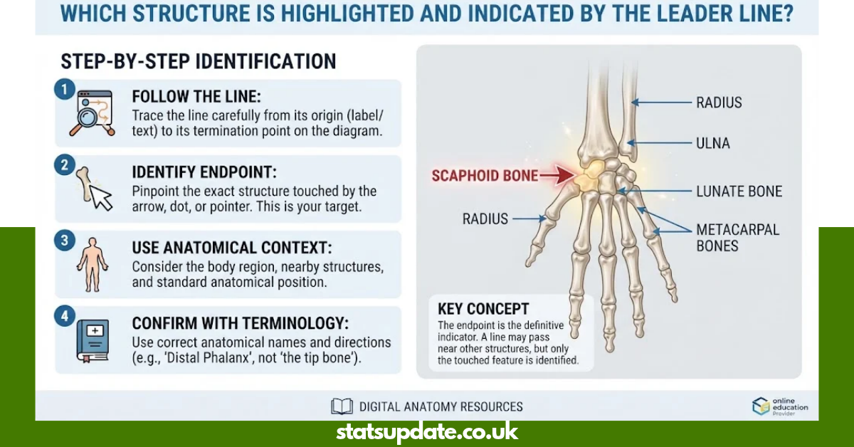 Which Structure Is Highlighted and Indicated by the Leader Line?