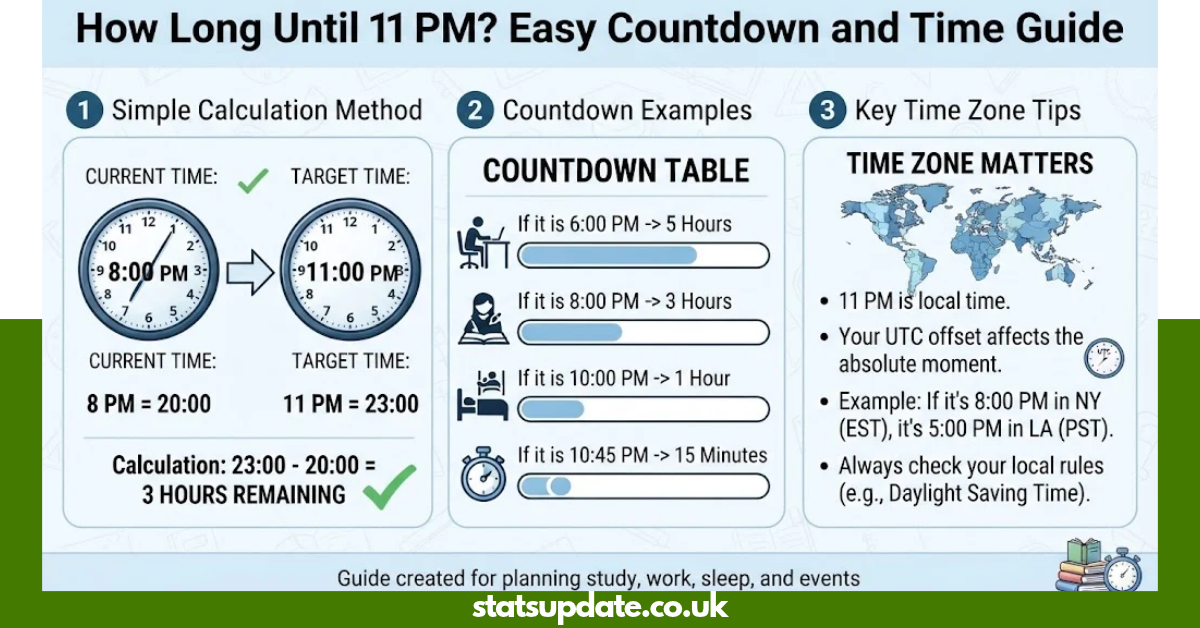 how long until 11 pm